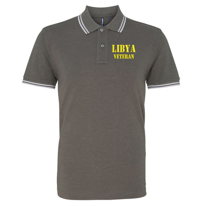 Libya Veteran Tipped Polo Shirt 
