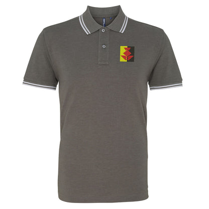 Retro Partick 1990 Embroidered Tipped Polo Shirt