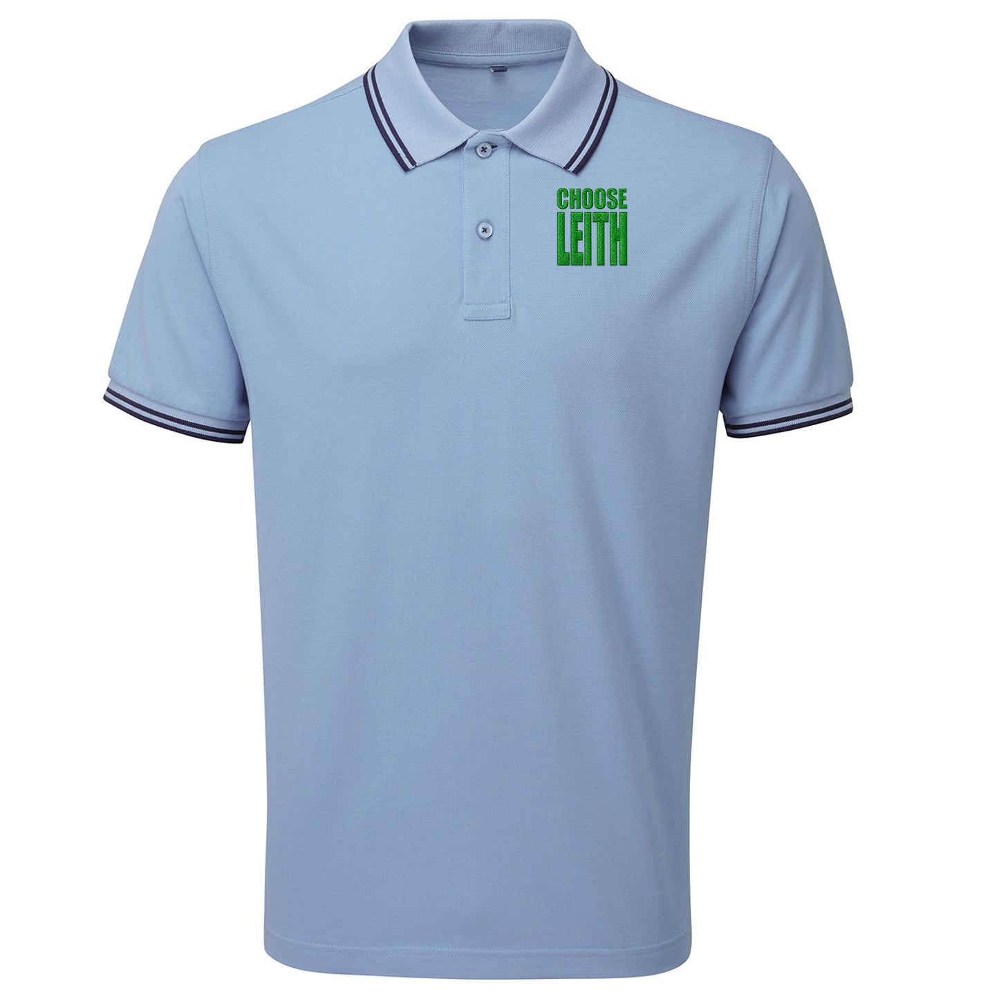 Hibs FC Choose Leith Football Tipped Polo Shirt