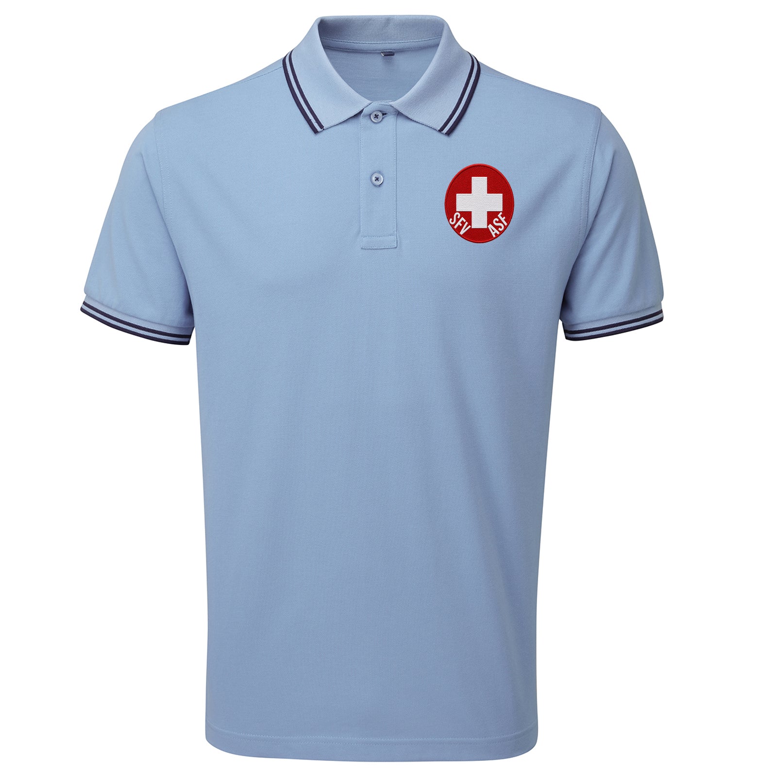 Switzerland Football Tipped Polo Shirt