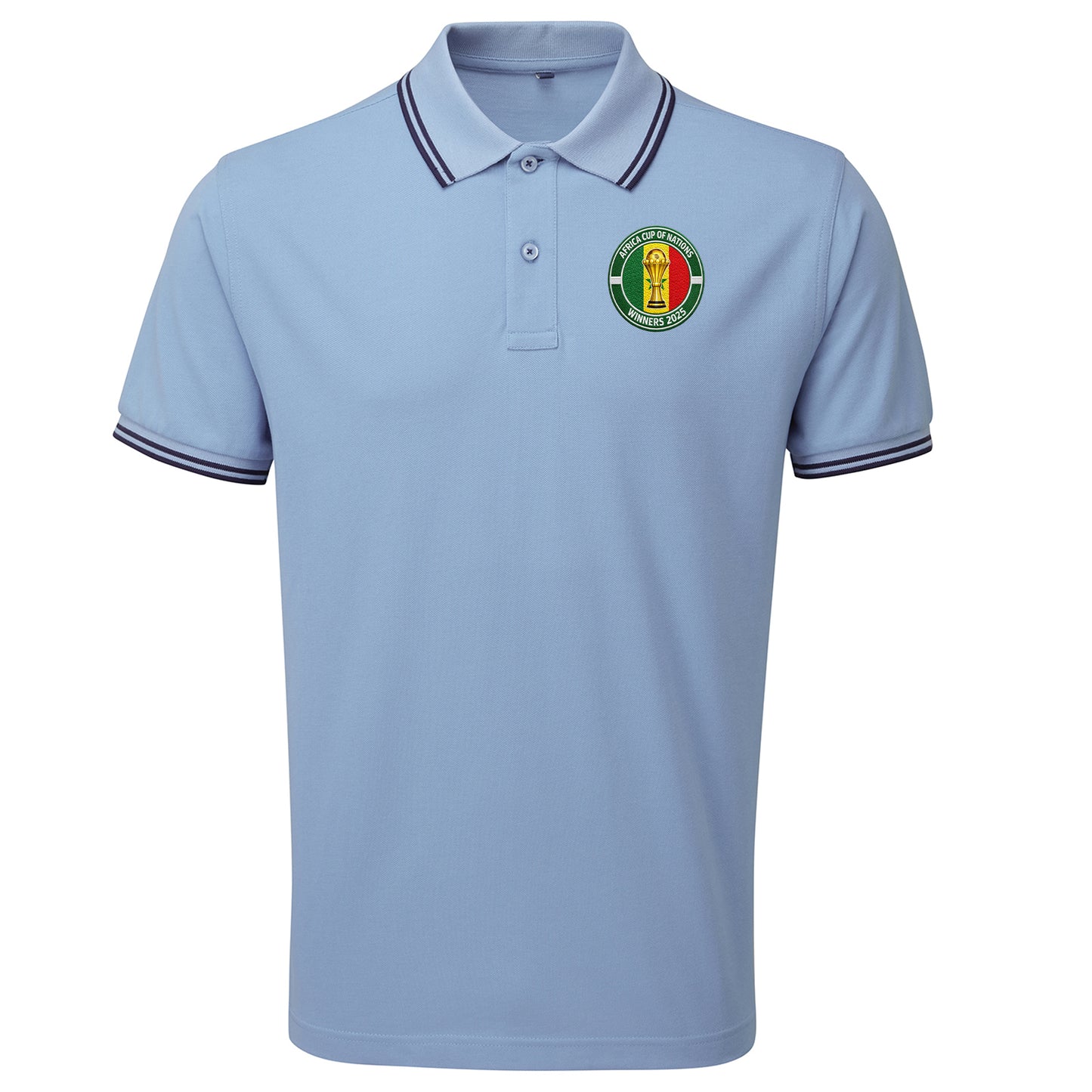 Senegal AFCON Winners 2025 Tipped Polo Shirt