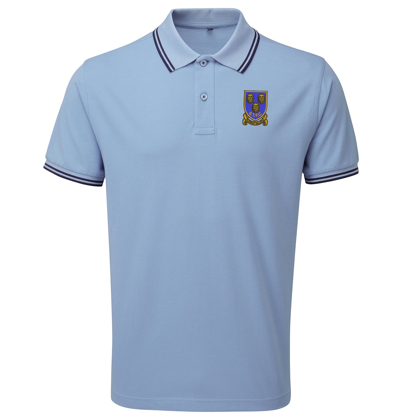 Retro Shrewsbury 1993 Embroidered Tipped Polo Shirt