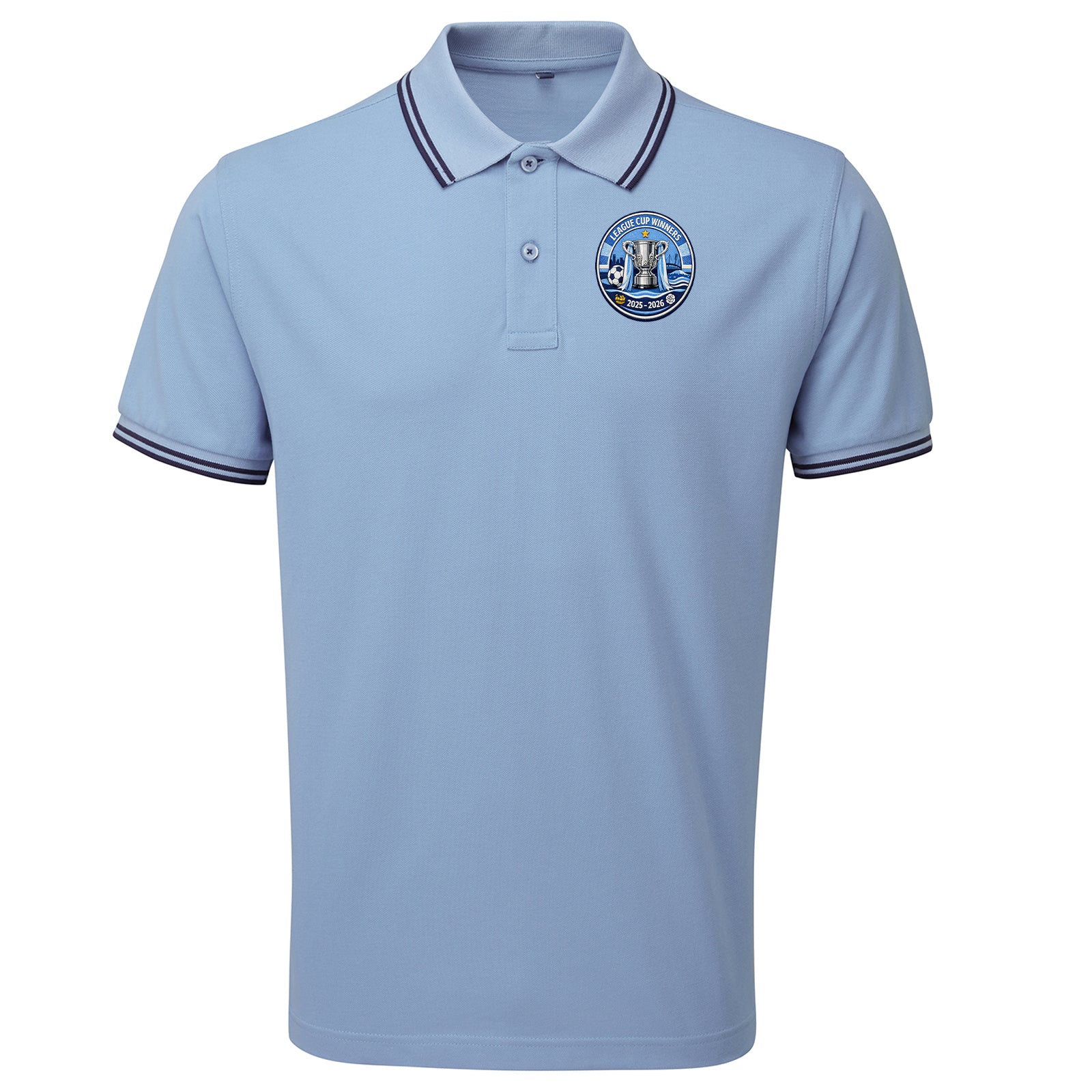 Man City League Cup Winners 2026 Tipped Polo Shirt 