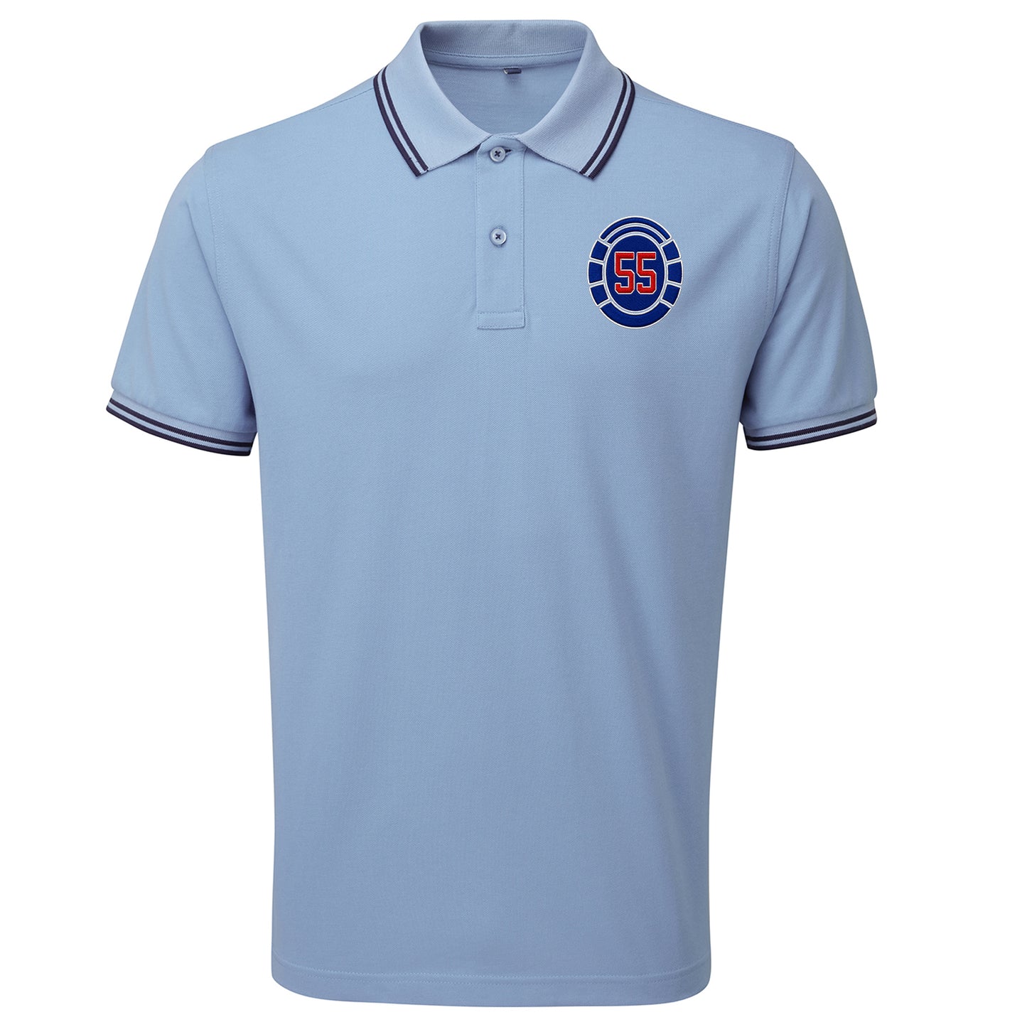 Glasgow Rangers 55 Time Champions Tipped Polo Shirt