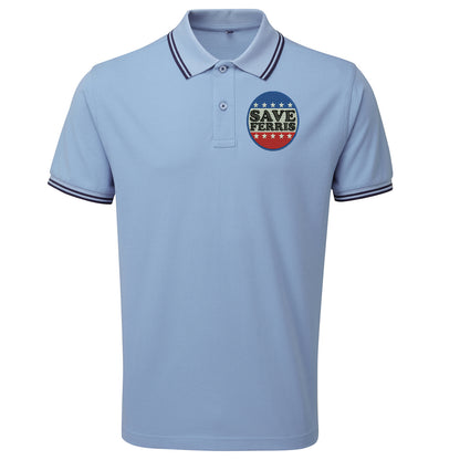 Save Ferris Punk Rock Tipped Polo Shirt