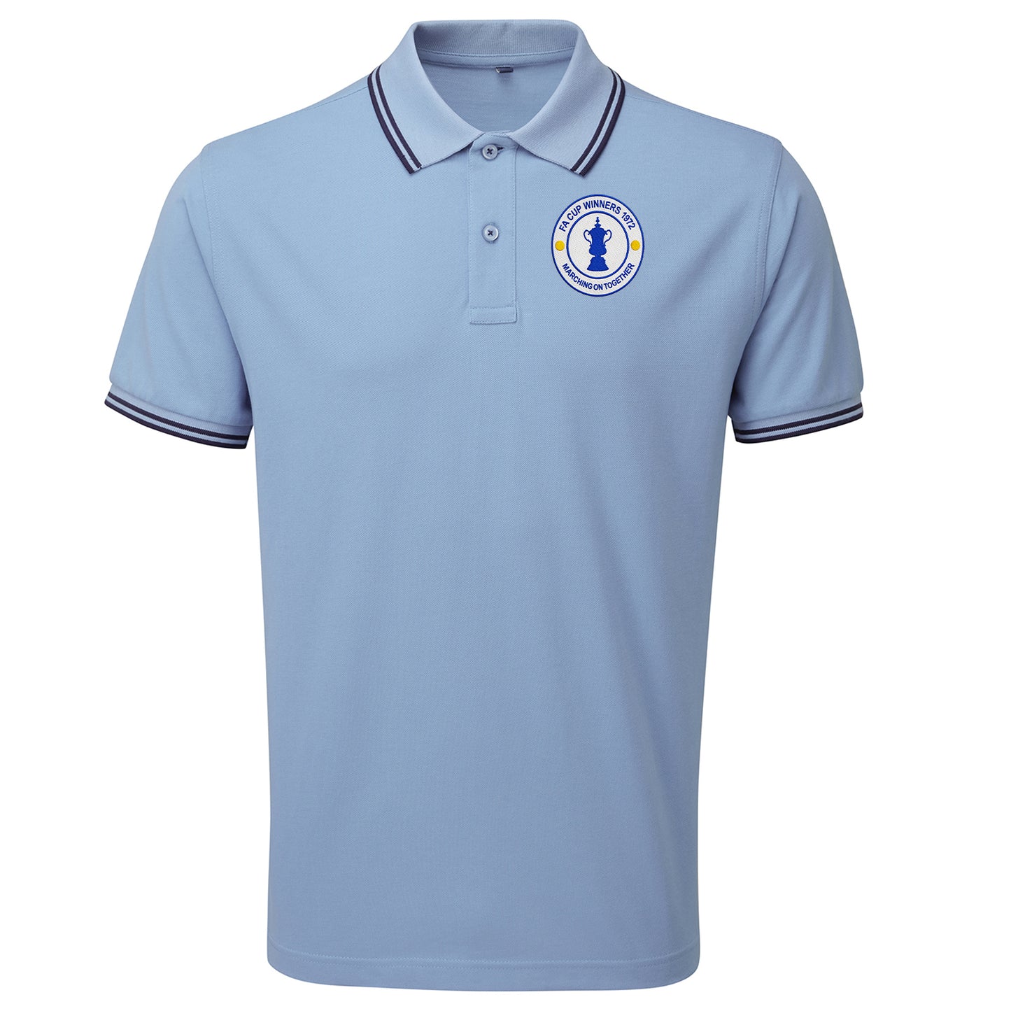 Old School Leeds United Tipped Polo Shirt 