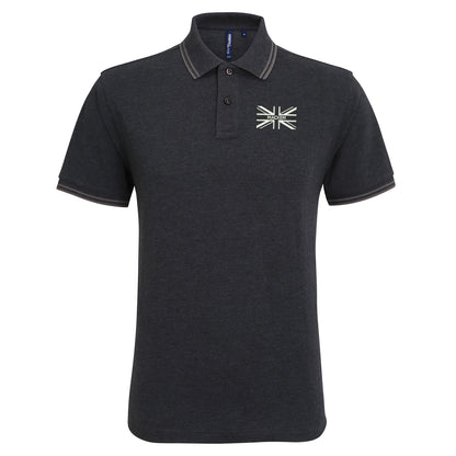 Mackem Union Jack Embroidered Tipped Polo Shirt