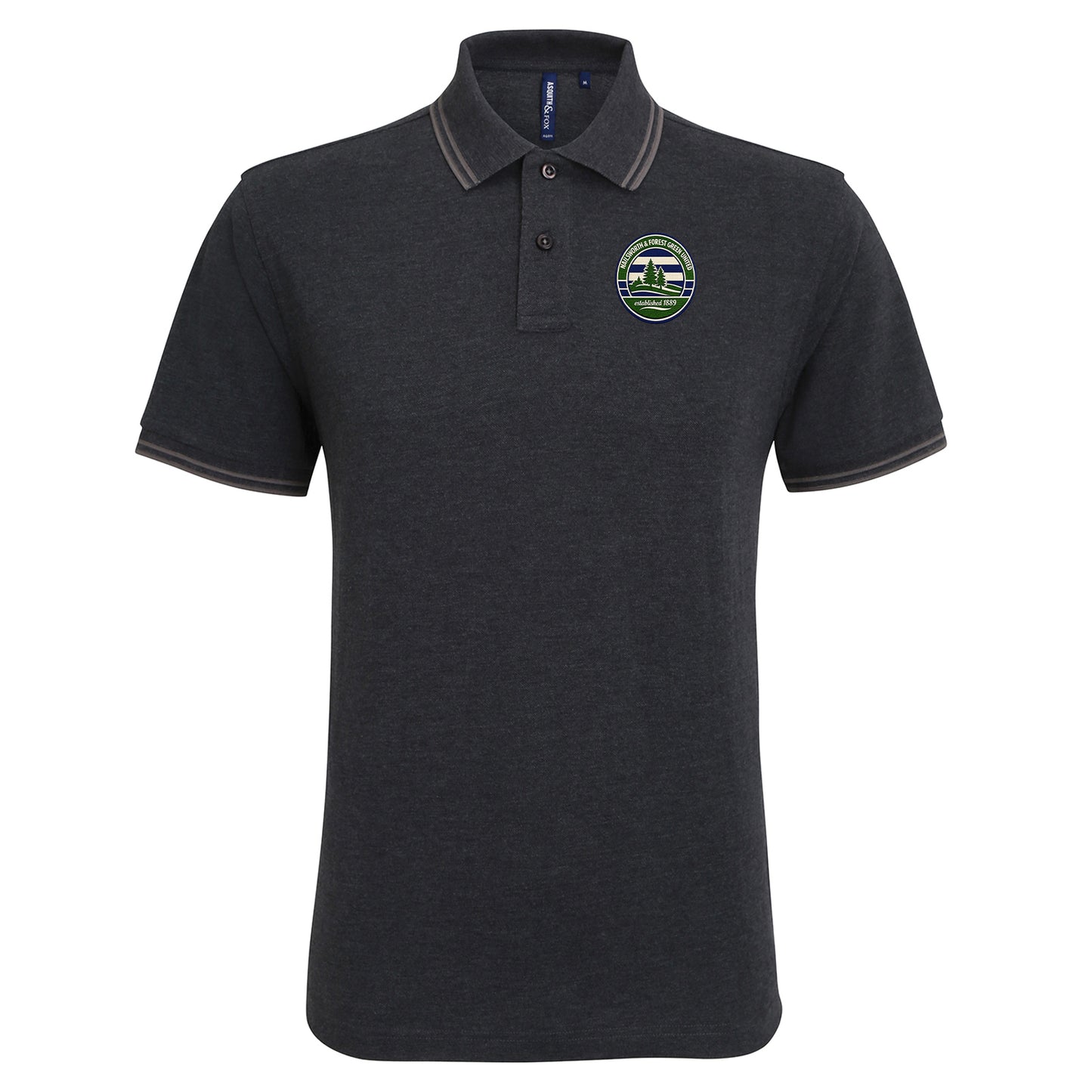Retro Forest Green Rovers Tipped Polo Shirt