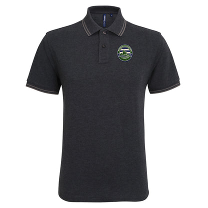 Retro Forest Green Rovers Tipped Polo Shirt