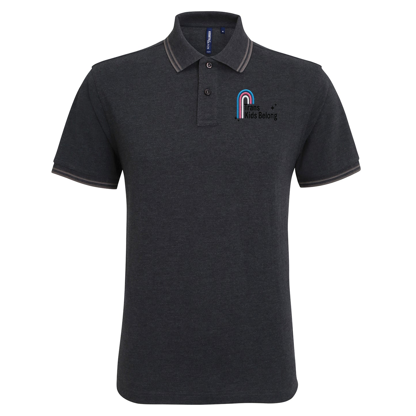 Trans Kids Belong Tipped Polo Shirt