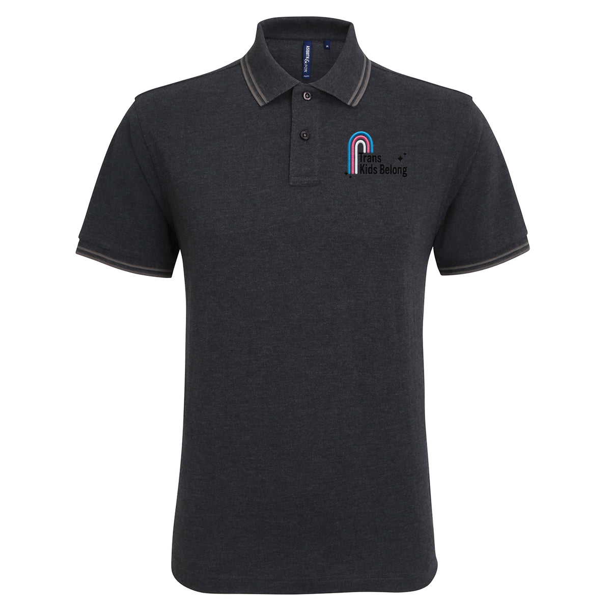 Trans Kids Belong Tipped Polo Shirt
