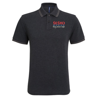 Benjamin Sesko Man Utd Tipped Polo Shirt 
