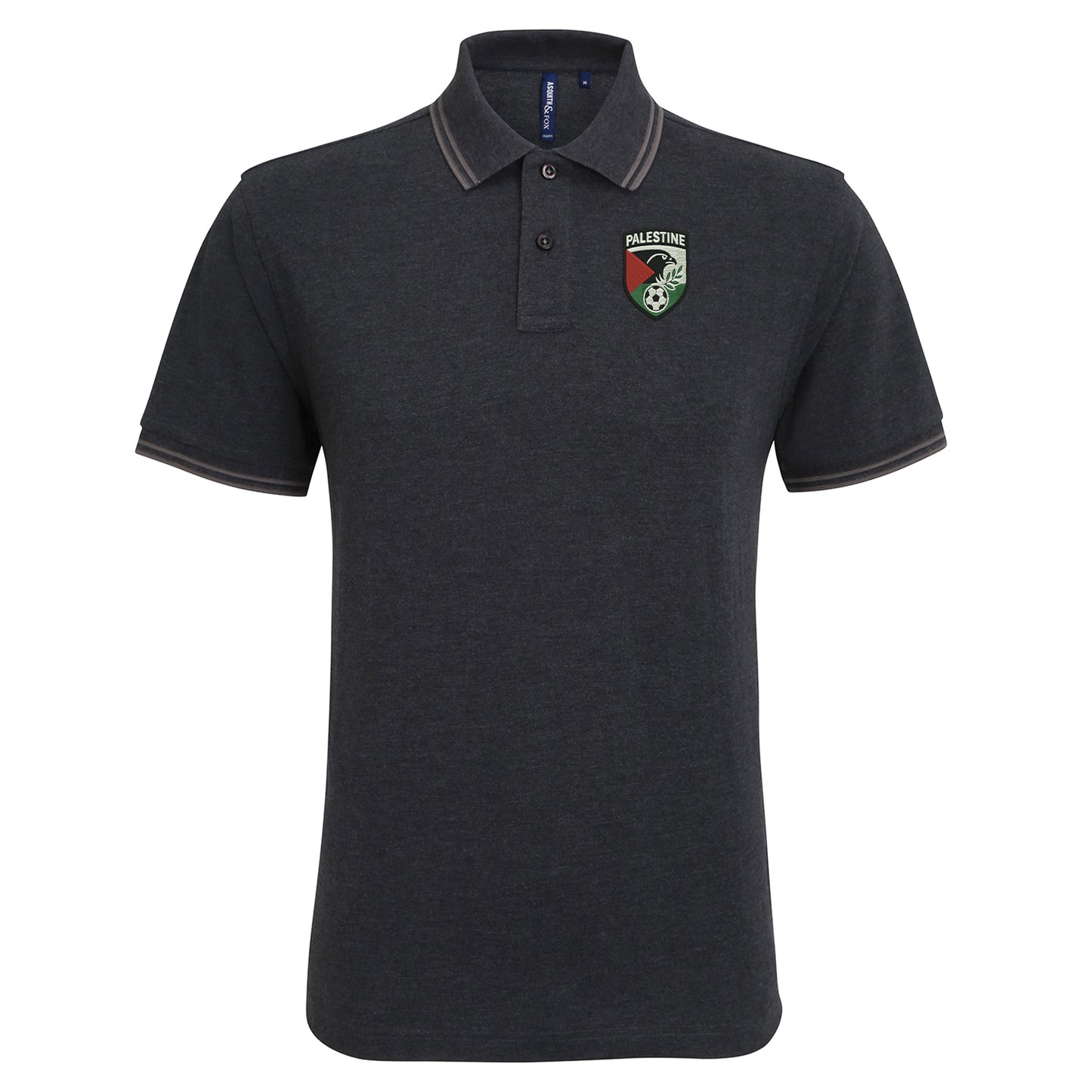 Palestine Football Tipped Polo Shirt