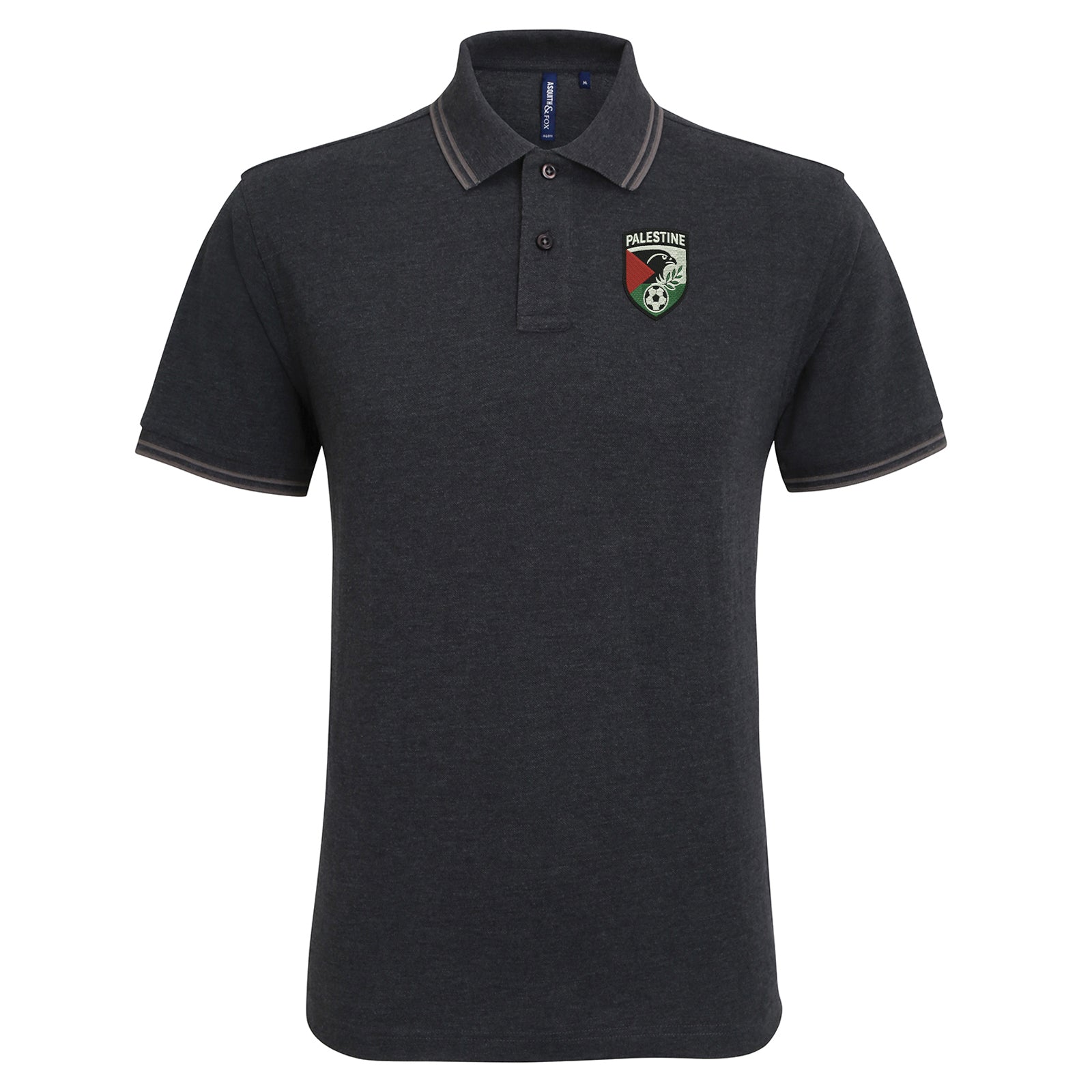 Palestine Football Tipped Polo Shirt