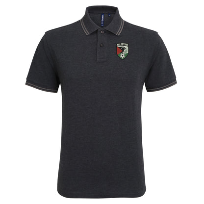 Palestine Football Tipped Polo Shirt