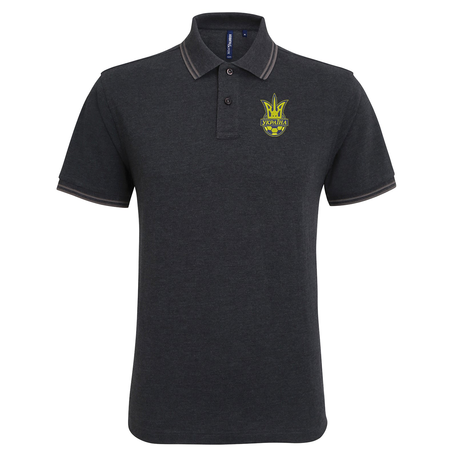 Old School Ukraine National Football Polo Shirt