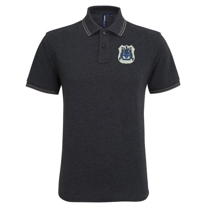 Retro Leeds 1950s Embroidered Tipped Polo Shirt