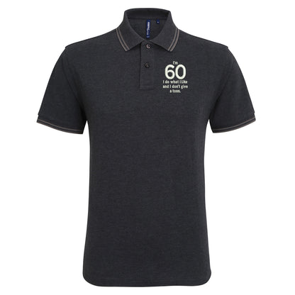 60th Birthday Tipped Polo Shirt