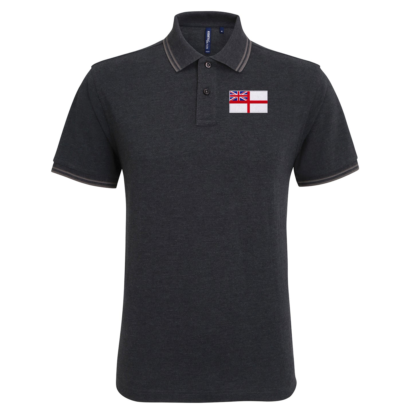 Royal Navy White Ensign Flag Tipped Polo Shirt