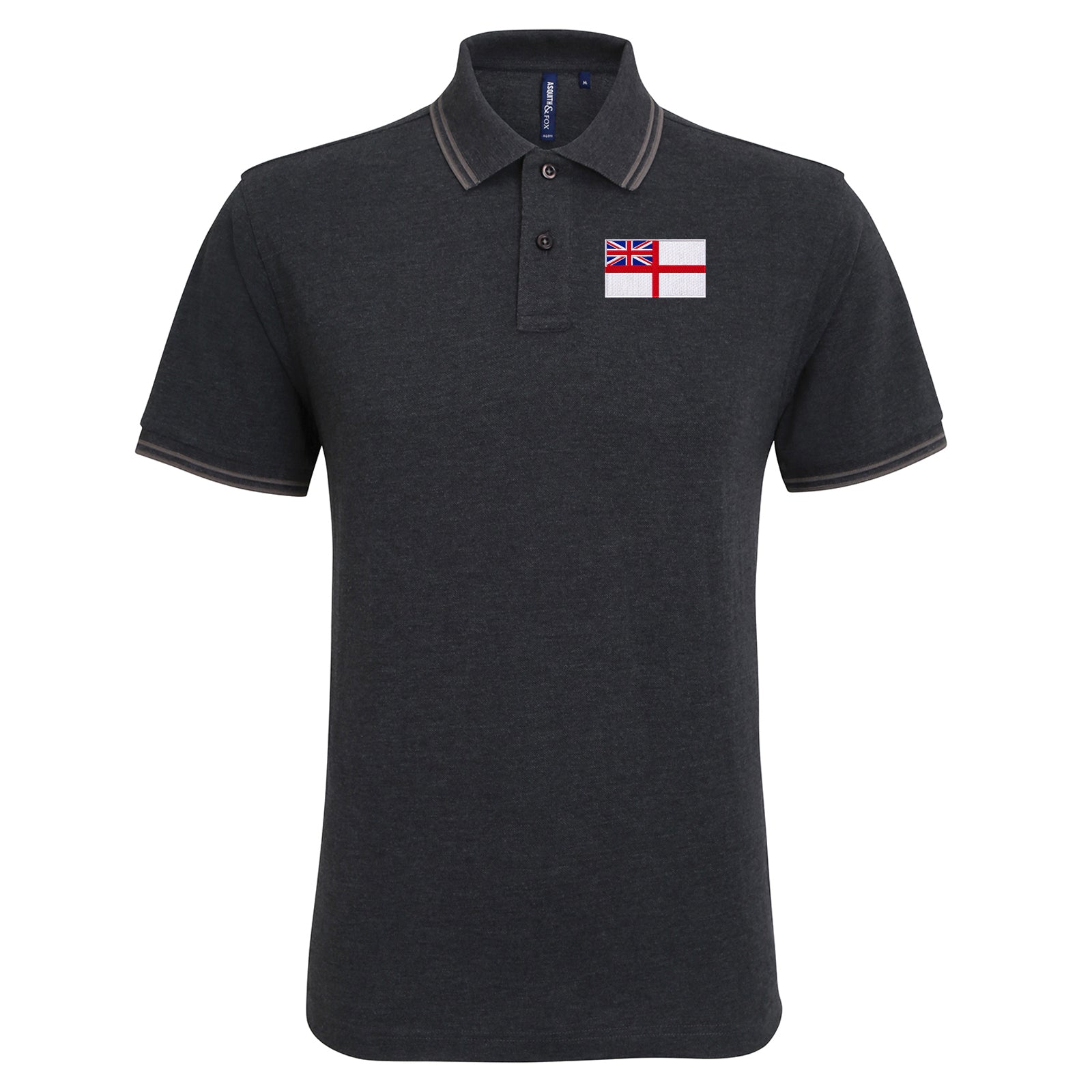 Royal Navy White Ensign Flag Tipped Polo Shirt