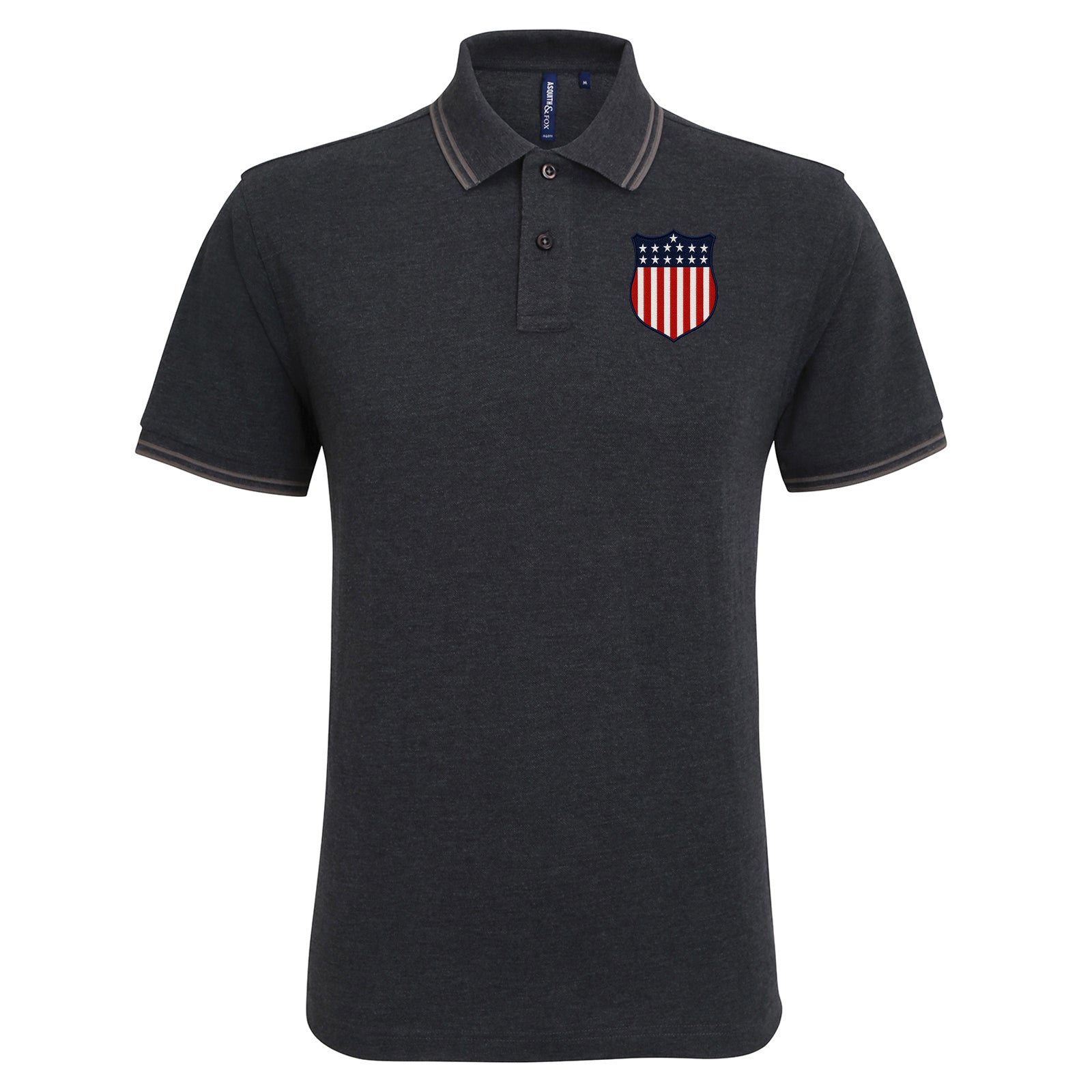 Retro USA 1913 Soccer Tipped Polo Shirt