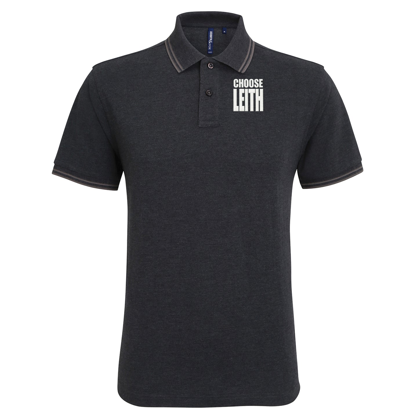 Hibs FC Choose Leith Football Tipped Polo Shirt