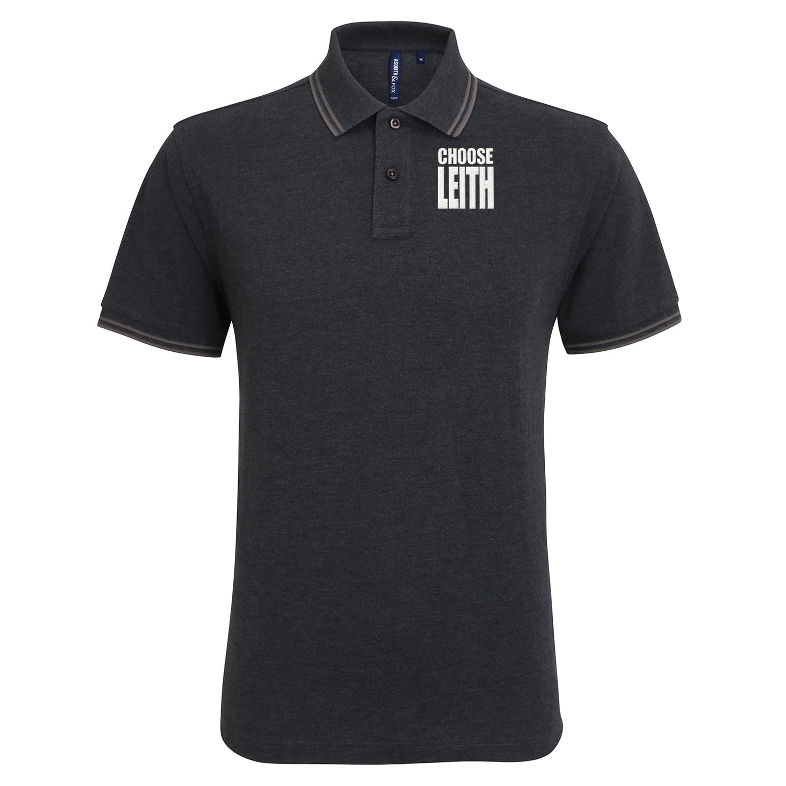 Hibs FC Choose Leith Football Tipped Polo Shirt