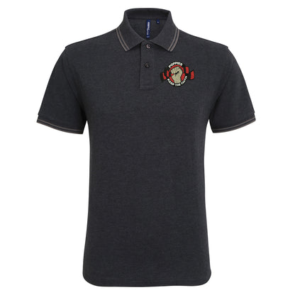 Keep The Faith Embroidered Tipped Polo Shirt