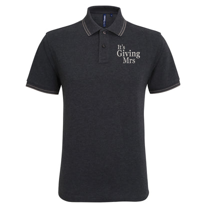 It's Giving Mrs Tipped Polo Shirt