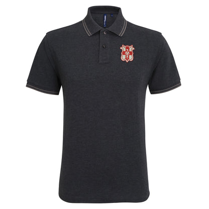 Retro Lincoln 1950s Embroidered Tipped Polo Shirt