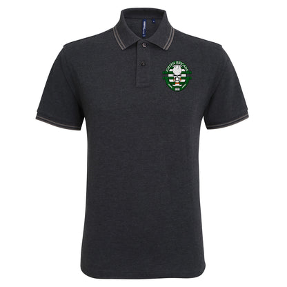 Green Brigade Celtic Football Tipped Polo Shirt 