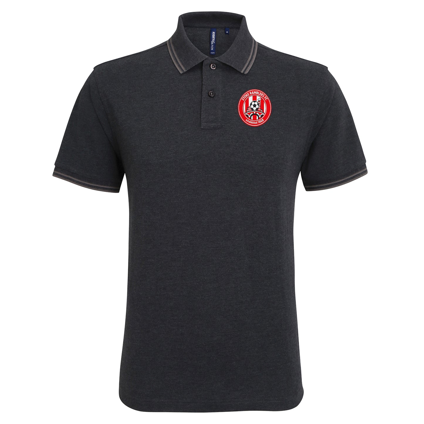 Retro Stoke City Football Tipped Polo Shirt 