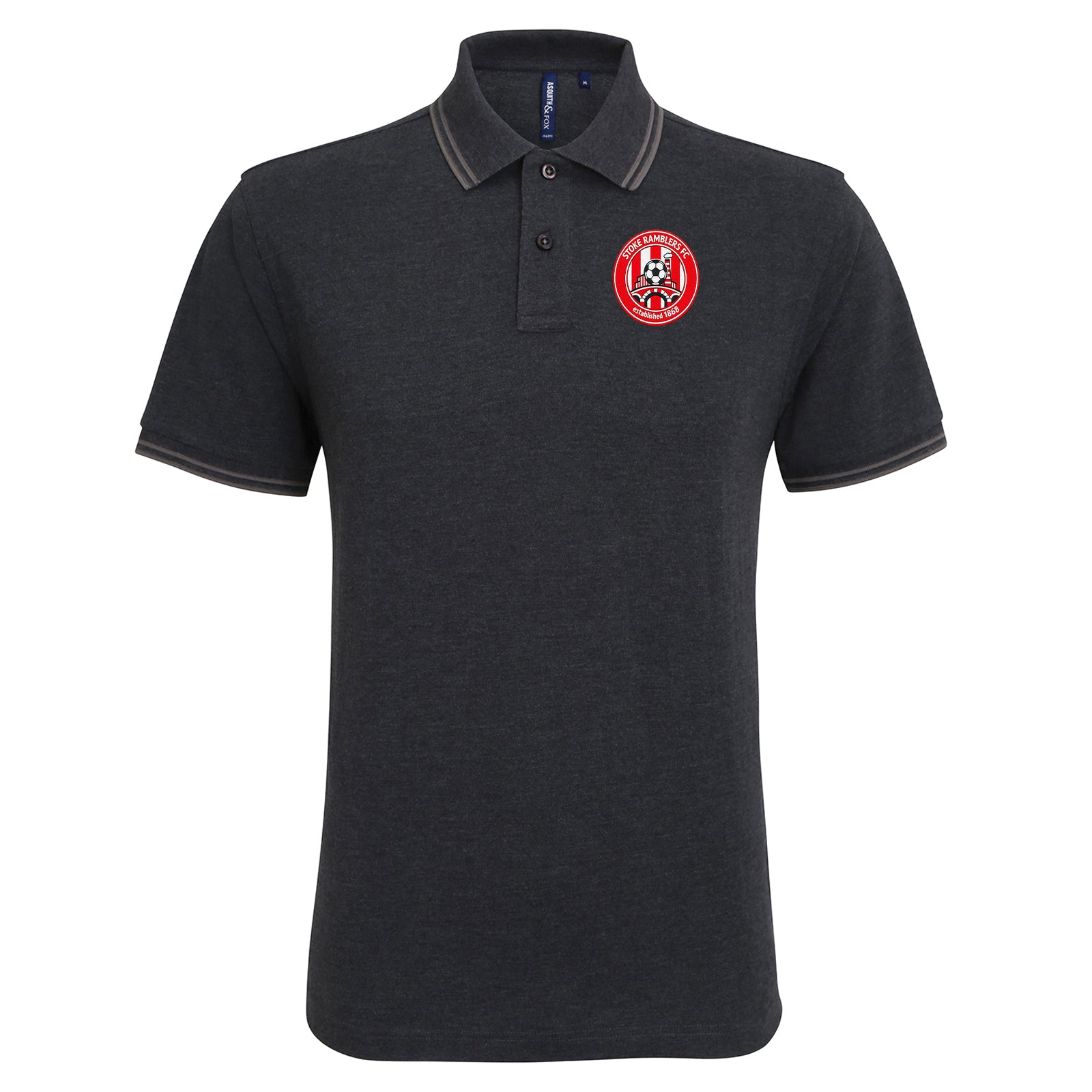 Retro Stoke City Football Tipped Polo Shirt 
