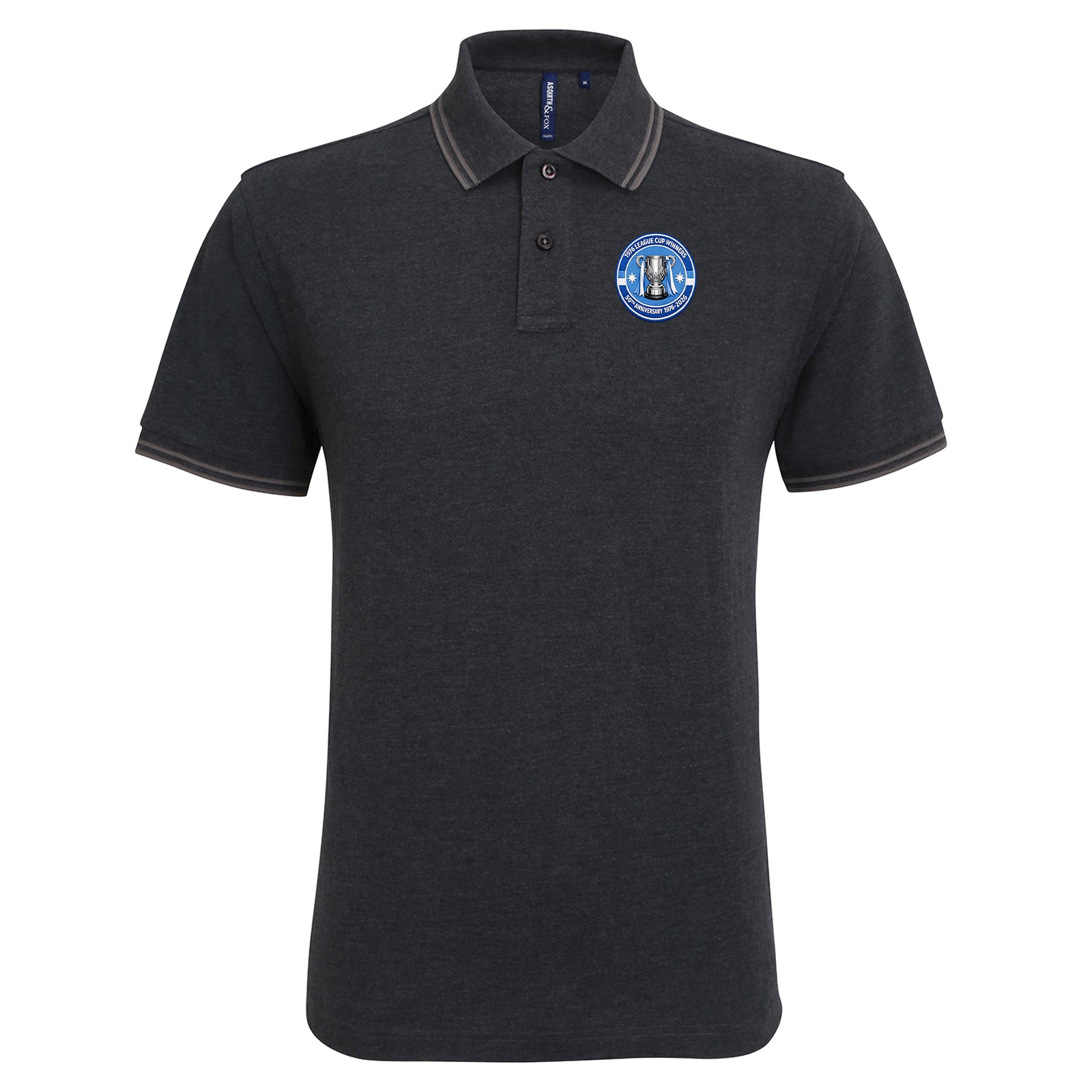 Man City League Cup 1975-1976 Tipped Polo Shirt