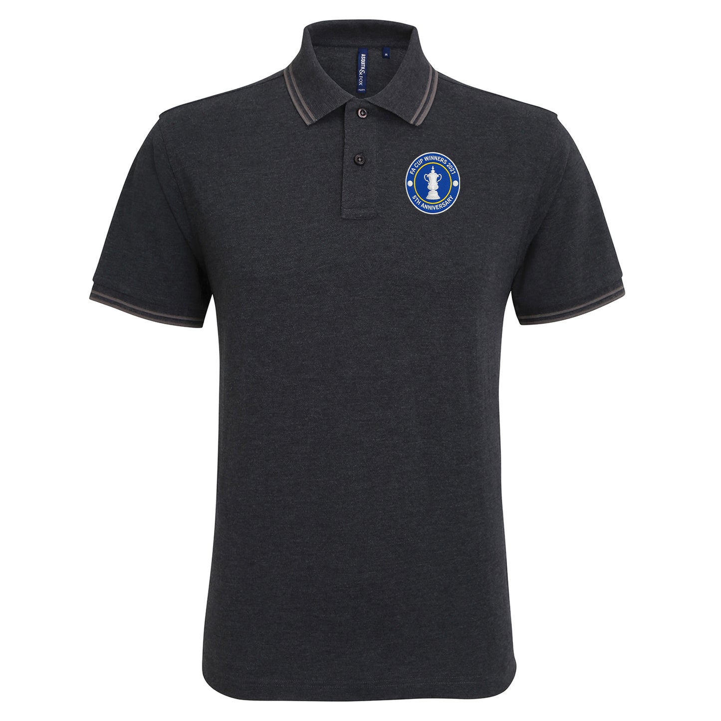 Retro Leicester Tigers Embroidered Tipped Polo Shirt