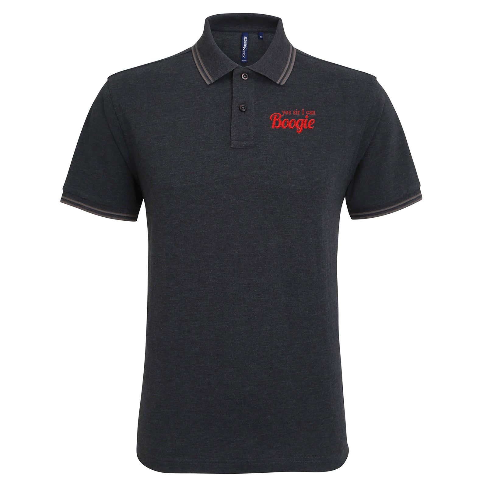 Yes Sir I Can Boogie Retro 70s 80s Disco Dancing Tipped Polo Shirt