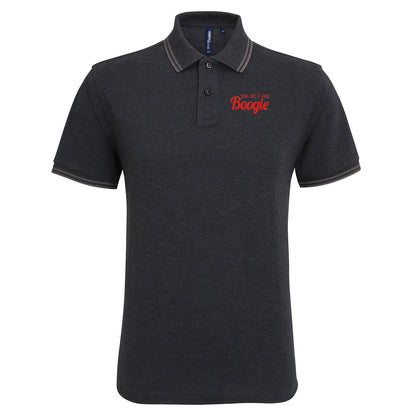 Yes Sir I Can Boogie Retro 70s 80s Disco Dancing Tipped Polo Shirt