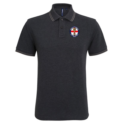 Retro England Football Tipped Polo Shirt