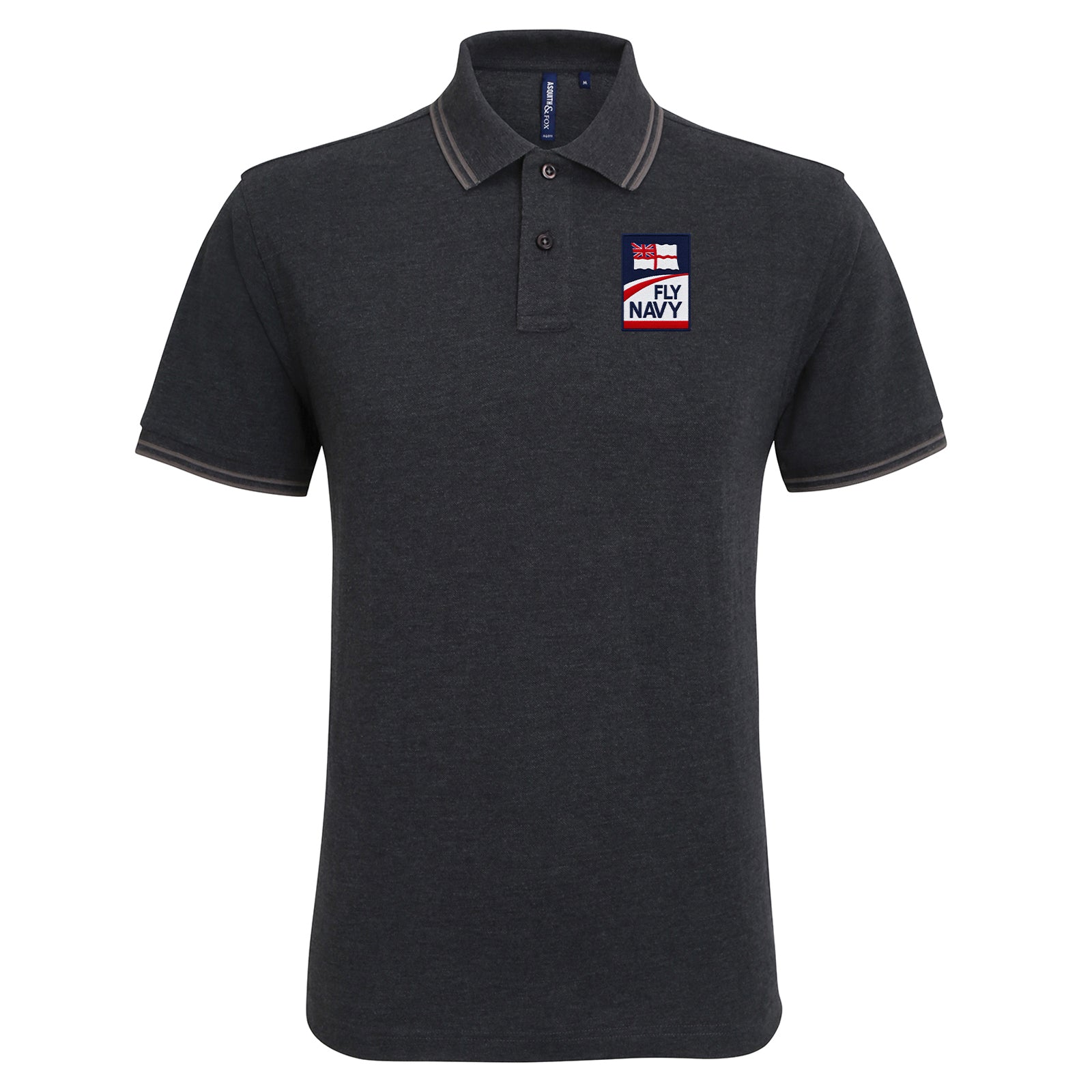 Fly Royal Navy Tipped Polo Shirt