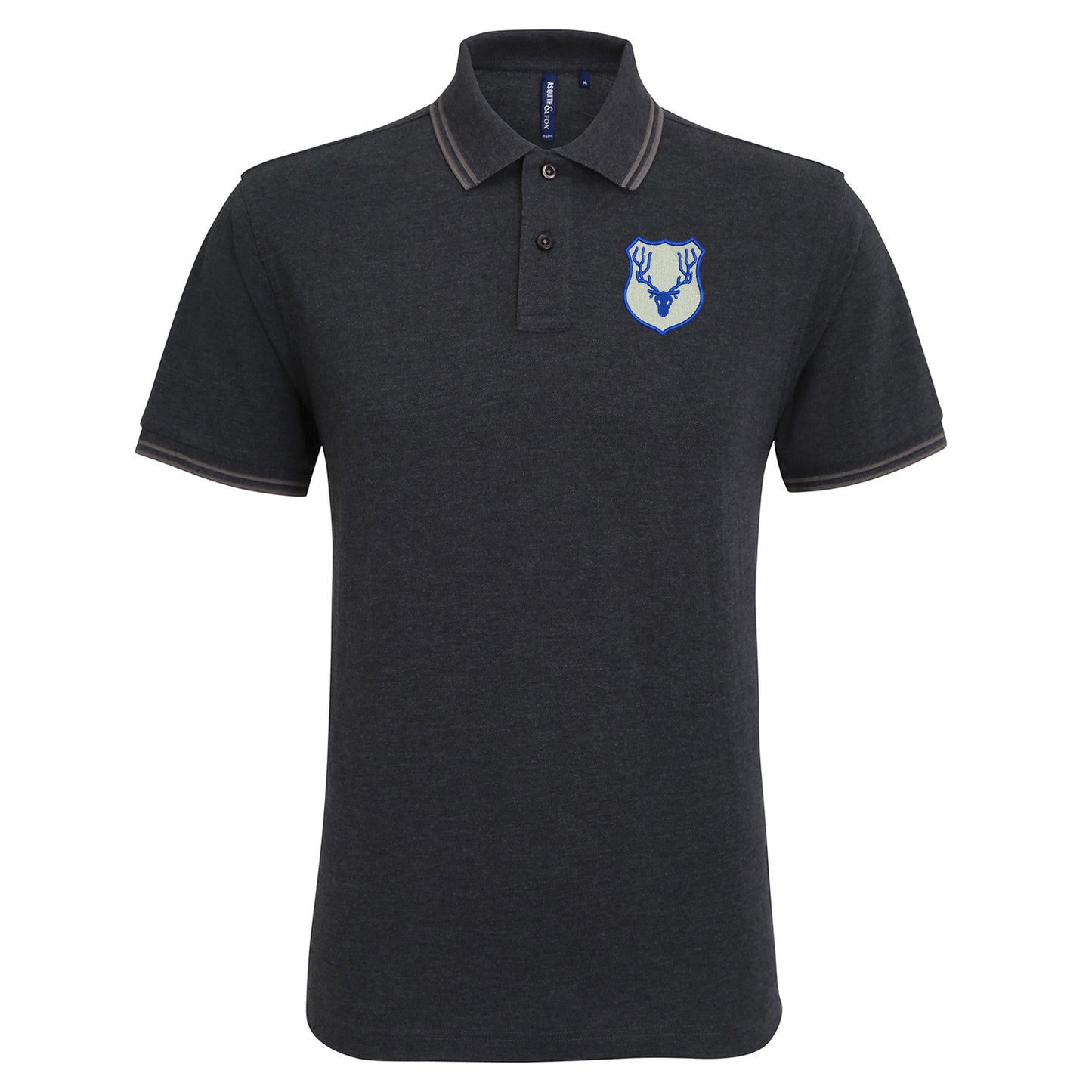 Retro Ross County Embroidered Tipped Polo Shirt
