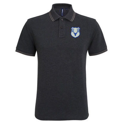 Retro Ross County Embroidered Tipped Polo Shirt