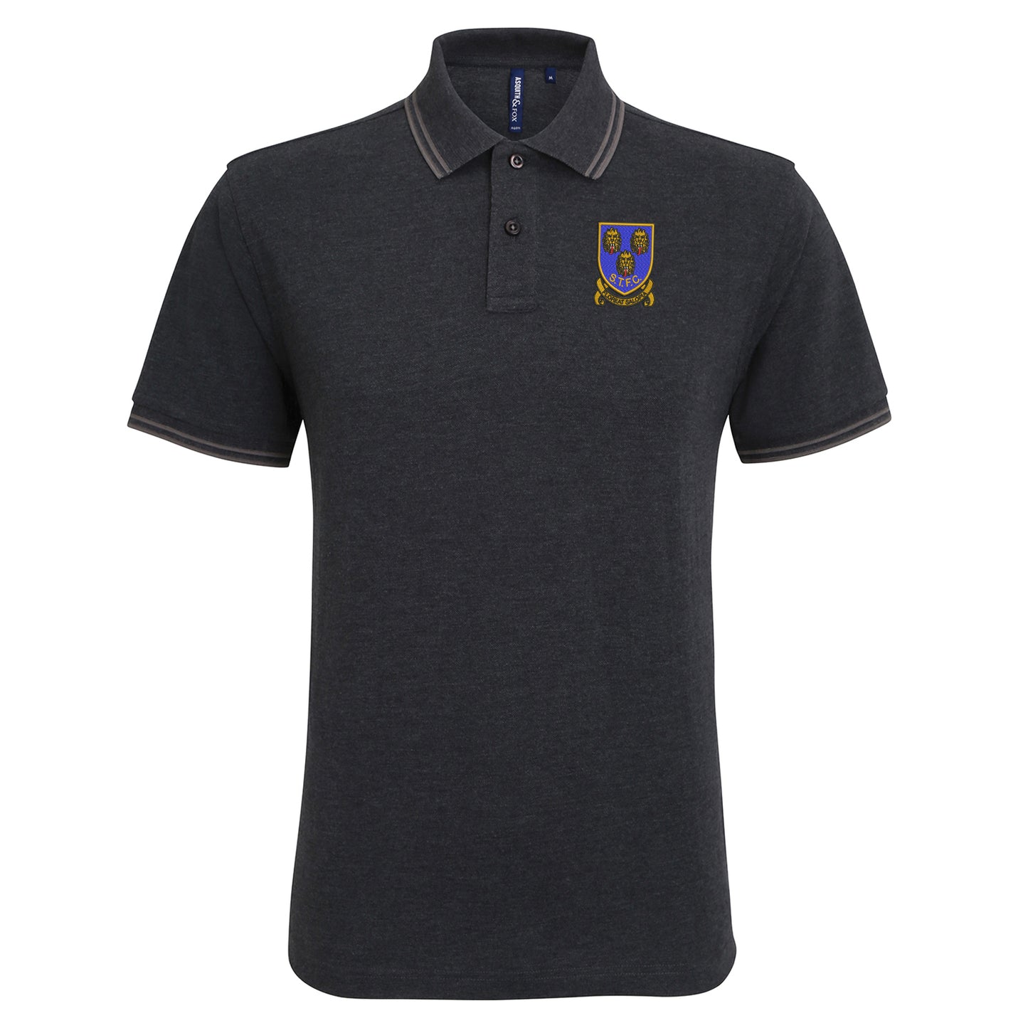 Retro Shrewsbury 1993 Embroidered Tipped Polo Shirt