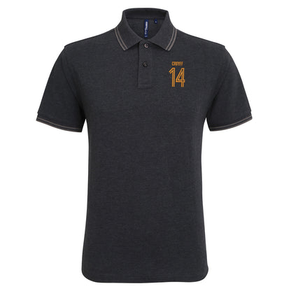 Cruyff 14 Embroidered Tipped Polo Shirt