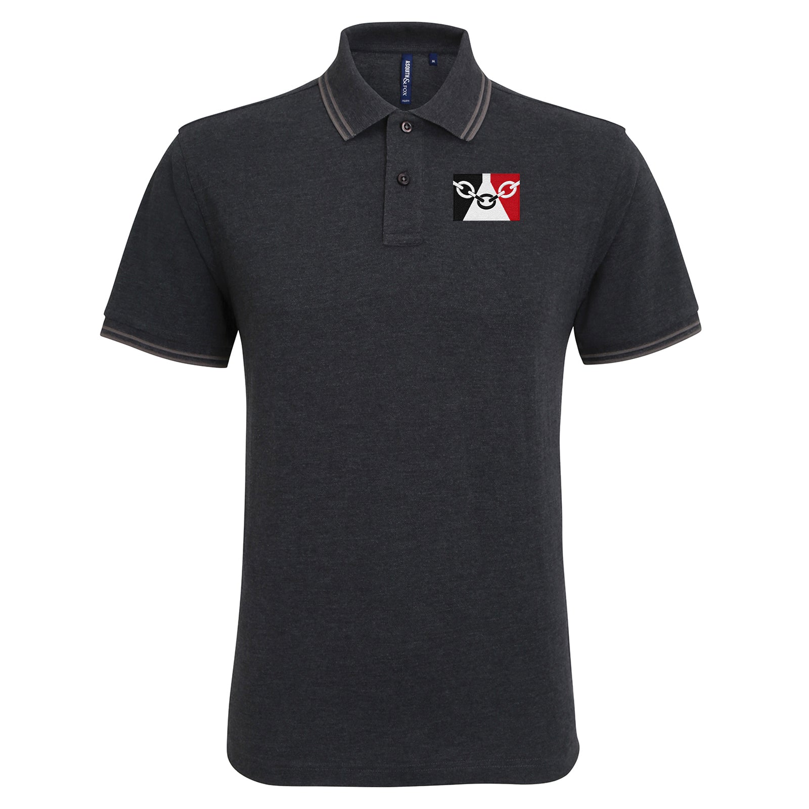 Black Country Flag Tipped Polo Shirt