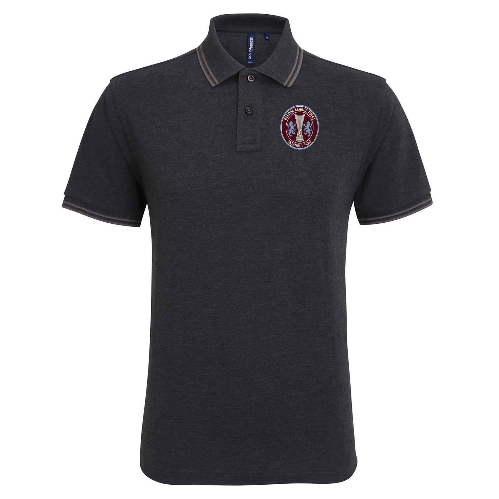 Aston Villa Europa League Final 2026 Tipped Polo Shirt