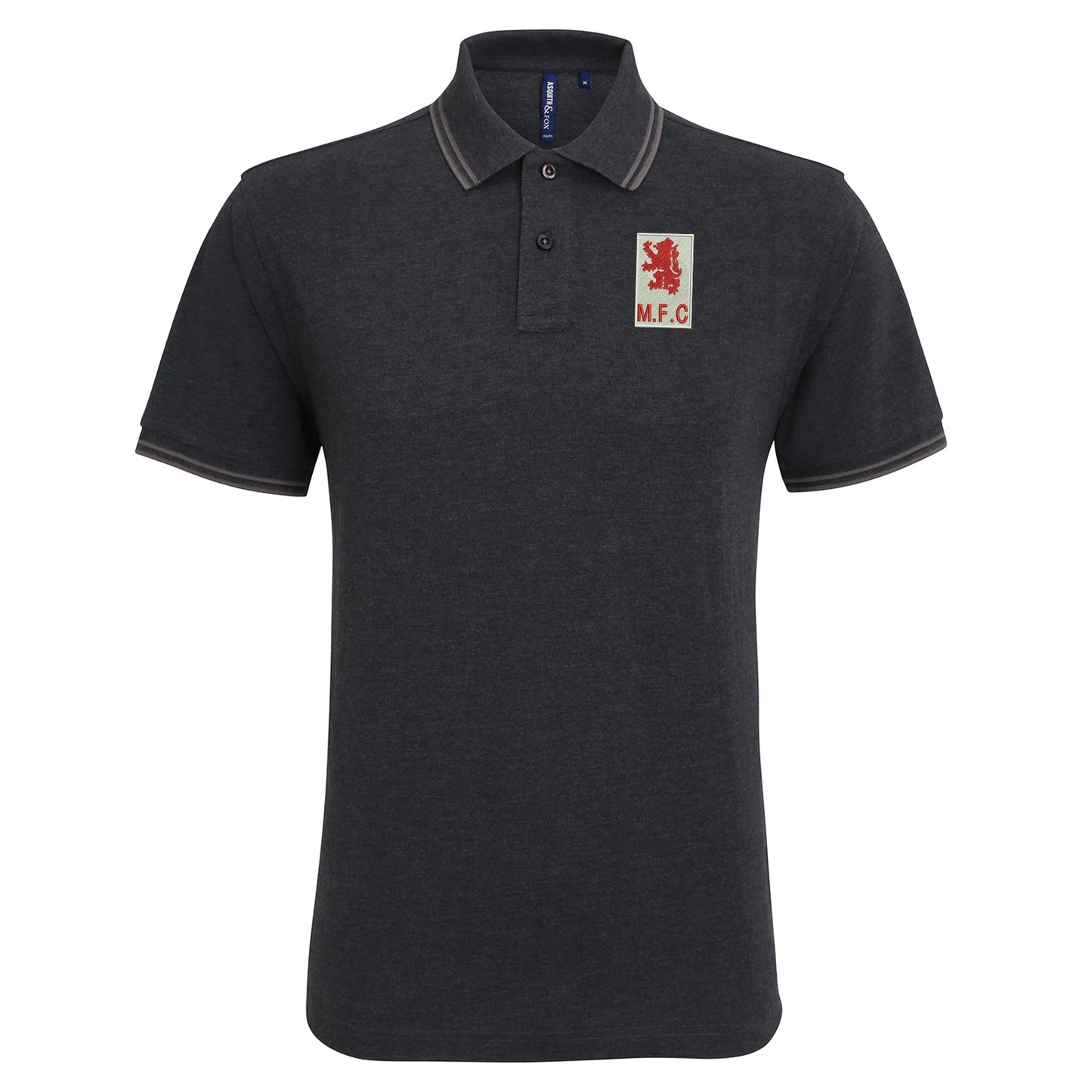 Retro Middlesbrough 1973 Embroidered Tipped Polo Shirt
