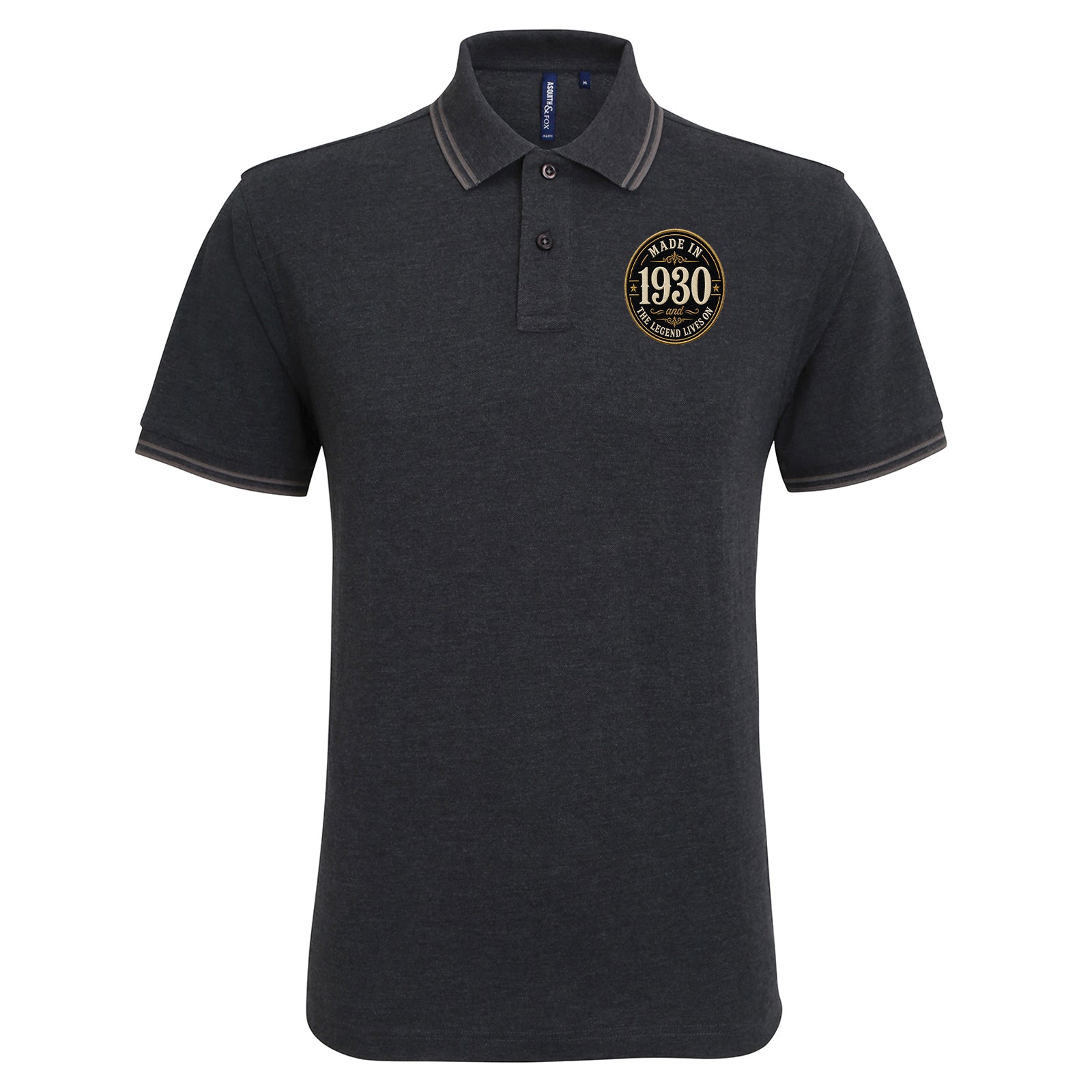 Made in 1930 Birthday Tipped Polo Shirt