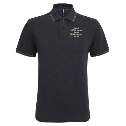 Personalised Golf Club Embroidered Tipped Polo Shirt