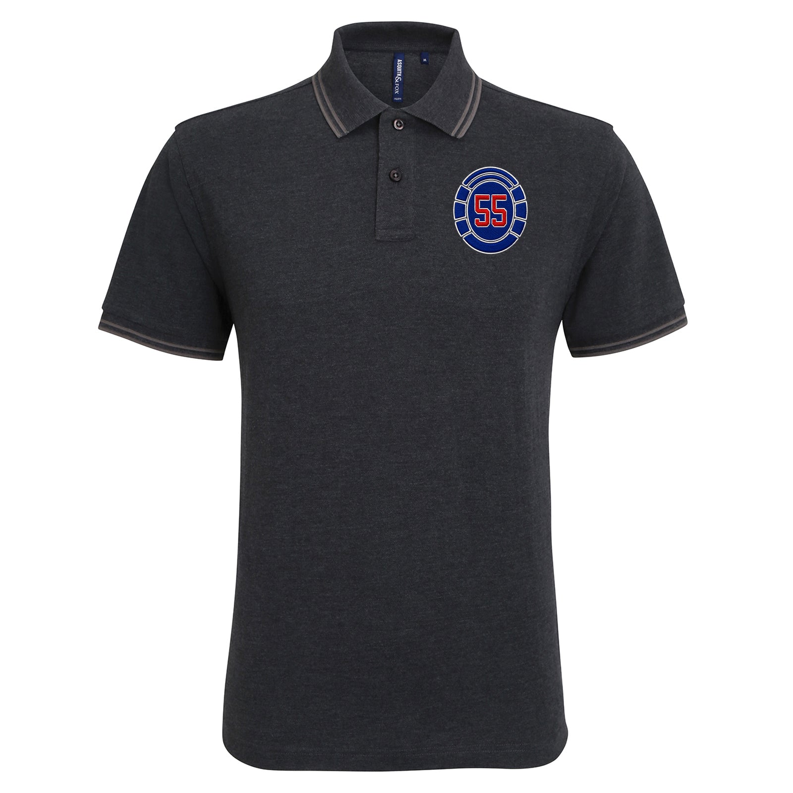 Glasgow Rangers 55 Time Champions Tipped Polo Shirt