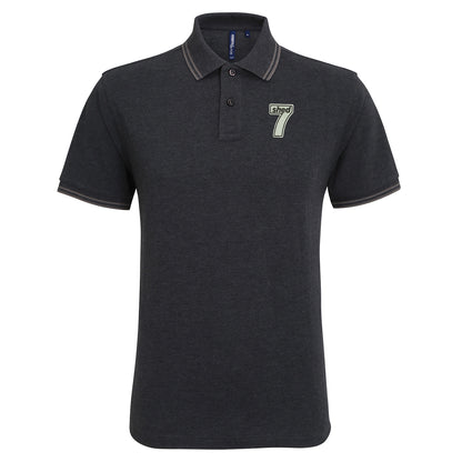 Shed7 Embroidered Tipped Polo Shirt